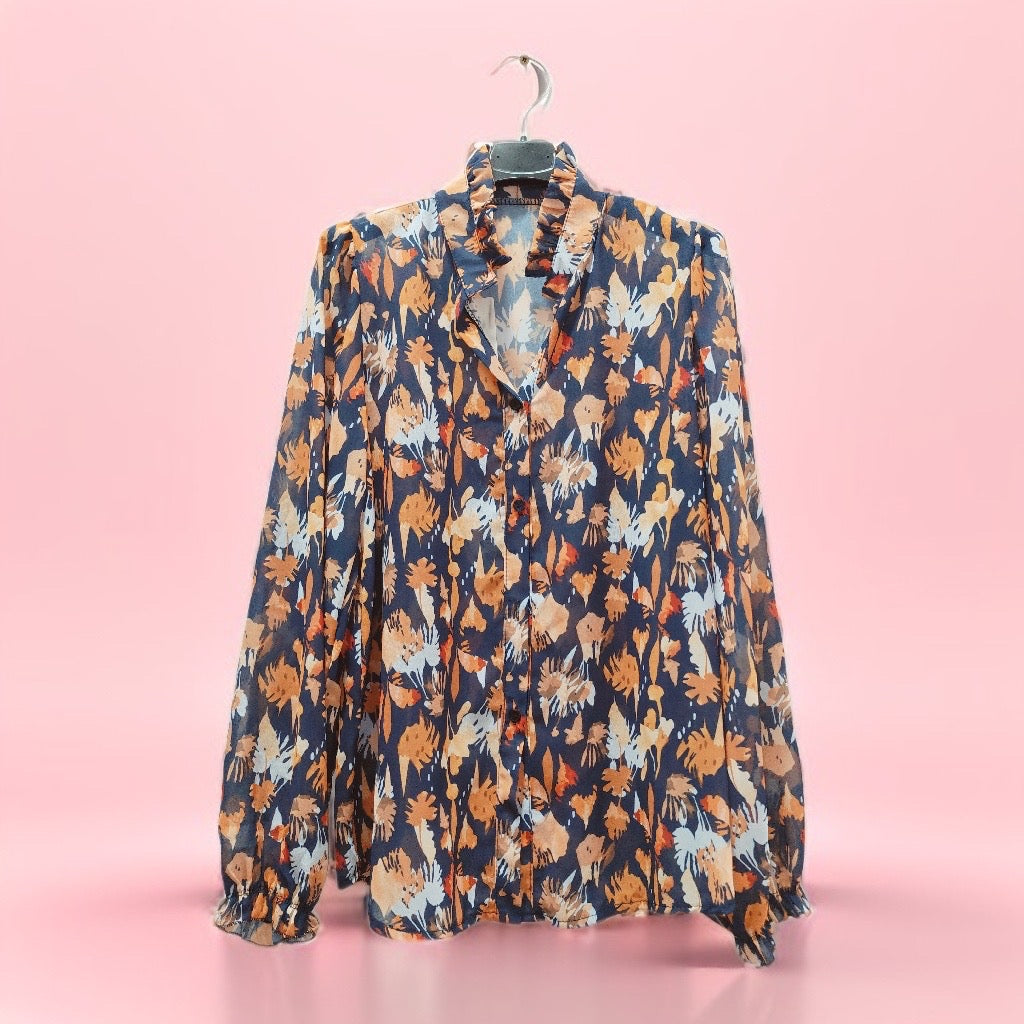 Chemise à imprimée chic et fleuri