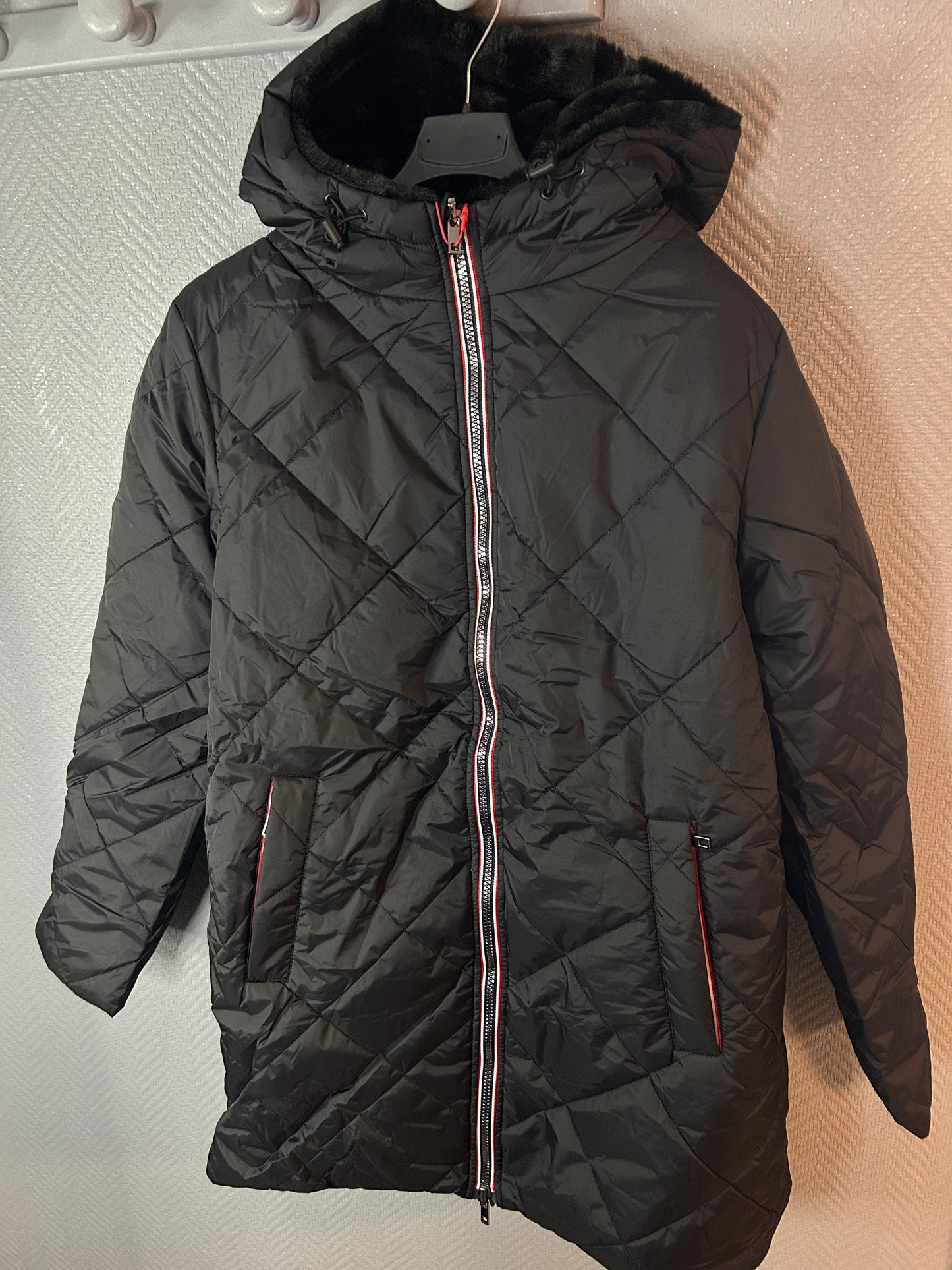 Manteau réversible fourré